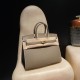 エルメスバーキン 25 外縫い18/Étoupe Grey (Étoupe)  エトゥープ全手縫いbirkin25-w034