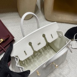 【激レア】バーキン 25cm 外縫い Birkin 25cm Sellier 外縫いEpsom 01 / ホワイト ゴールド金具 完全保存品 ヴォーエプソン Epsom