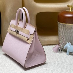 【2023 年製】バーキン 25cm 外縫い Birkin 25cm Sellier 外縫いEpsom 09/Mauve Pale モーヴ・ペール  シルバー金具 全手縫い  ヴォーエプソン Epsom
