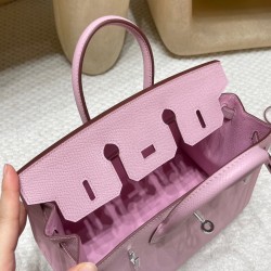 【激レアカラー】バーキン 25cm 外縫い Birkin 25cm Sellier 外縫いEpsom X9 / モーヴシルベストル  シルバー金具 全手縫い 未使用保存品 ヴォーエプソン Epsom