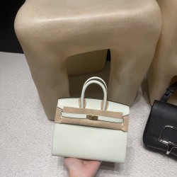 【超キュート限定】Hermès Birkin 20cm Sellier 外縫いEpsom Mini 0S / ヴェールフィズ  シルバー金具 全手縫い   ヴォーエプソン Epsom