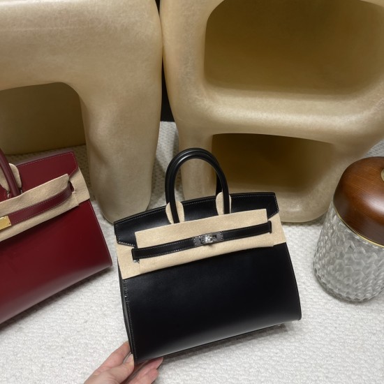 【永遠の定番】Hermès 25 Birkin Sellier Box 皮 89 / ブラック シルバー金具 全手縫い Box ボックスカーフ 【永遠の定番】Hermès 25 Birkin Sellier Box 皮 89 / ブラック シルバー金具 全手縫い Box ボックスカーフ