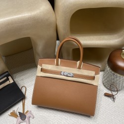 【若々しいシャープデザイン】Hermès Birkin Sellier 外縫いEpsom 37 / ゴールド  シルバー金具 全手縫い  ヴォーエプソン Epsom