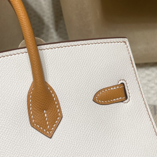 【激レアコンボ】Hermès Birkin Sellier 外縫いEpsom 01 / ホワイト ×37 / ゴールド サイドカラー マットゴールド金具 ヴォーエプソン Epsom 【激レアコンボ】Hermès Birkin Sellier 外縫いEpsom 01 / ホワイト ×37 / ゴールド サイドカラー マットゴールド金具 ヴォーエプソン Epsom