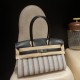 HERMES エルメス ショルダーバッグ ショルダーバーキンライト29 クーベルチュール ライン 刺繍 エクリュ/ベージュ/フォーヴ/ローズポップ/黒/ゴールド トワルアッシュ/スイフト シルバー金具