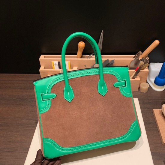 エルメスバーキン 30センチswift& chamois バンブー x ゴールドシルバー金具 birkin30-009 全手縫い