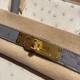 エルメスバーキン 30センチオーストリッチ Ostrich ベトン x ブルーアガットゴールド金具 birkin30-014 全手縫い
