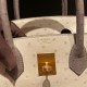 エルメスバーキン 30センチオーストリッチ Ostrich M8/ Gris Asphalt  グリアスファルト& 3C /Parchemin  パルシュマンゴールド金具 birkin30-015 全手縫い