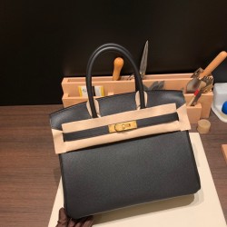 エルメスバーキン 30センチトゴ Togo 89/Black (Noir) ブラックゴールド金具 birkin30-034 全手縫い