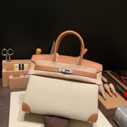 エルメスバーキン 30センチstock スイフト swift & Canvas 37/Gold ゴールドゴールド金具 birkin30-090 全手縫い