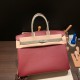 エルメスバーキン 35センチ evercolor& chamois  55/ Rouge H & 81 /Gris Tourterelle ルージュアッシュ x トゥルティエールグレー シルバー金具  birkin35-007 全手縫い