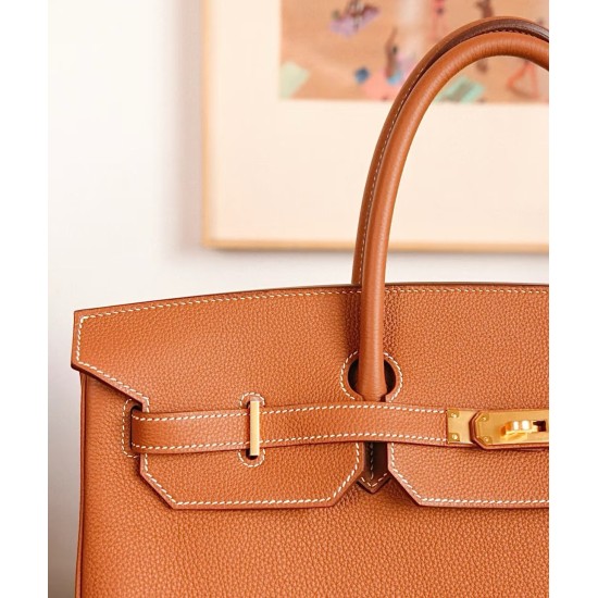 Birkin40cm バーキン 40  togo 2Z/ Blue nuit ブルーニュイ & 8V/ Orange Poppy  オレンジポピーシルバー金具  全手縫い