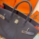 Birkin40cm バーキン 40  togo 2Z/ Blue nuit ブルーニュイ & 8V/ Orange Poppy  オレンジポピーシルバー金具  全手縫い