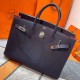 Birkin40cm バーキン 40  togo 2Z/ Blue nuit ブルーニュイ & 8V/ Orange Poppy  オレンジポピーシルバー金具  全手縫い