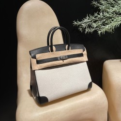 エルメス バーキン トリー H25 キャンバス＆スウィフトレザー 最強コンビネーションスイフト 89 Black (Noir) ブラック