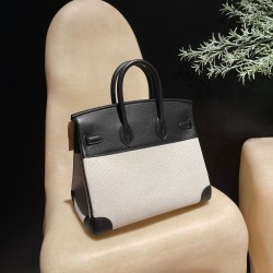 エルメス バーキン トリー H25 キャンバス＆スウィフトレザー 最強コンビネーションスイフト 89 Black (Noir) ブラック