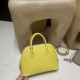 「Bolide 25cm(ボウリングバッグ) ヴォーエプソンレザー製|9R/Lime×X9/Mauve Sylvestre×I2/Nata カラーマッチング シルバー金具 「Bolide 25cm(ボウリングバッグ) ヴォーエプソンレザー製|9R/Lime×X9/Mauve Sylvestre×I2/Nata カラーマッチング シルバー金具