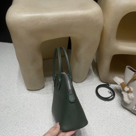 【Bolide】27cm ボリード27 ヴォーエプソン Epsom 2Q / ヴェールアングレ シルバー金具 シンプルな高級感の定番デザイン 【Bolide】27cm ボリード27 ヴォーエプソン Epsom 2Q / ヴェールアングレ シルバー金具 シンプルな高級感の定番デザイン