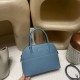 【Bolide】27cm ボリード27 ヴォーエプソン Epsom 75 / ブルージーン シルバー金具 シンプルな高級感のファッションアイテム 【Bolide】27cm ボリード27 ヴォーエプソン Epsom 75 / ブルージーン シルバー金具 シンプルな高級感のファッションアイテム