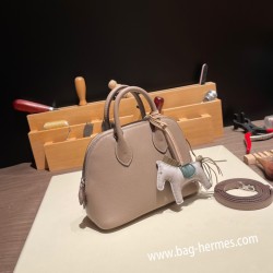 エルメス ボリード ミニ  HERMES Bolide 1923 Miniエバーカラー グリアスファルト M8/Gris Asphalt   シルバー金具  bolide-mi003 全手縫い