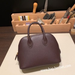 エルメス ボリード ミニ  HERMES Bolide 1923 Miniエバーカラー ルージュセリエ x フランボワーズ0G /Rouge Sellier & Framboise   ゴールド金具  bolide-mi014 全手縫い