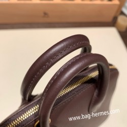 エルメス ボリード ミニ  HERMES Bolide 1923 Miniエバーカラー ルージュセリエ x フランボワーズ0G /Rouge Sellier & Framboise   ゴールド金具  bolide-mi014 全手縫い