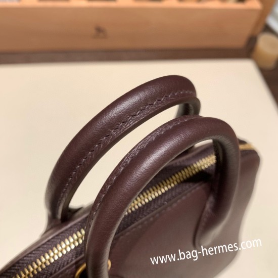 エルメス ボリード ミニ エバーカラー ルージュセリエ x フランボワーズ0G /Rouge Sellier & Framboise   ゴールド金具  bolide-mi014 全手縫い