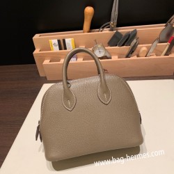 エルメス ボリード ミニ シェブルミゾル  Chevre グリエレファント 8C/ Elephant Grey   シルバー金具  bolide-mi026 全手縫い