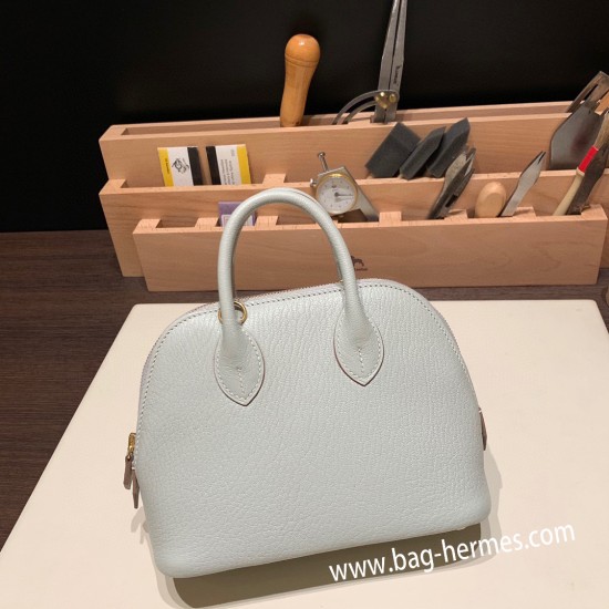 エルメス ボリード ミニ シェブルミゾル  Chevre  80 /Pearl Grey パールグレー ゴールド金具  bolide-mi046 全手縫い