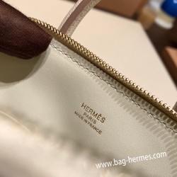 エルメス ボリード ミニ  HERMES Bolide 1923 Miniシェブルミゾル  Chevre  10 /Craie クレ  ゴールド金具  bolide-mi049 全手縫い