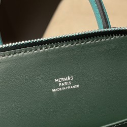 【Mini bolide】evercolor 7F / ブルーパオン ×2Q ヴェールアングレ コンパクト大容量 エレガントなブルー × グリーン ボウリングバッグ