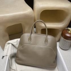 18/Étoupe Grey (Étoupe)  エトゥープ  エルメス ボリード リラックス 35 ヴォーシッキム ハンドバッグ Bolide relax 35 超美品！Swift レザー シルバー金具