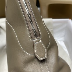 18/Étoupe Grey (Étoupe)  エトゥープ  エルメス ボリード リラックス 35 ヴォーシッキム ハンドバッグ Bolide relax 35 超美品！Swift レザー シルバー金具