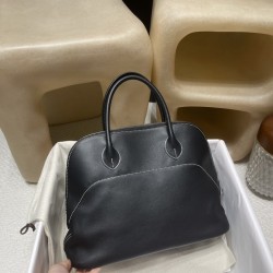 89/Black (Noir) ブラック エルメス ボリード リラックス 35 ヴォーシッキム ハンドバッグ Bolide relax 35 超美品！Swift    シルバー金具