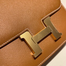 エルメス コンスタンス  ミニ ヴォーエプソン ゴールド 37/Gold ゴールド金具   constance19-035 全手縫い
