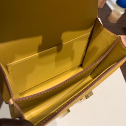 エルメス コンスタンス  ミニ ヴォーエプソン アズール 7R/ Azur ゴールド金具   constance19-050 全手縫い