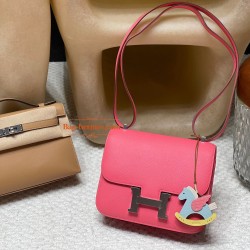 8W/Rose Azalee  ローズアザレ シルバー金具Stock コンスタンスミニ Constance 19cm ヴォーエプソン Epsom