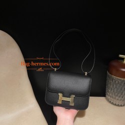 89/Black (Noir) ブラックゴールド金具  コンスタンスミニ Constance 19cm ヴォーエプソン Epsom 