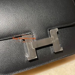 89/Black (Noir) ブラック シルバー金具 コンスタンスミニ Constance 19cm ヴォーエプソン Epsom 