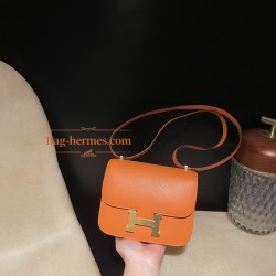 93/Orange  オレンジ コンスタンスミニ Constance 19cm ヴォーエプソン Epsom