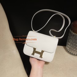 01/White (Blanc) ホワイト コンスタンスミニ ゴールド金具 Constance 19cm ヴォーエプソン Epsom 