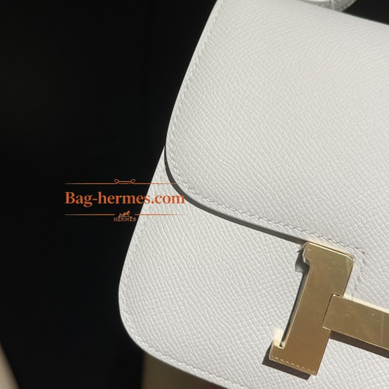 01/White (Blanc) ホワイト コンスタンスミニ ゴールド金具 Constance 19cm ヴォーエプソン Epsom 