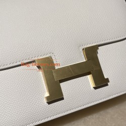 01/White (Blanc) ホワイト コンスタンスミニ ゴールド金具 Constance 19cm ヴォーエプソン Epsom 