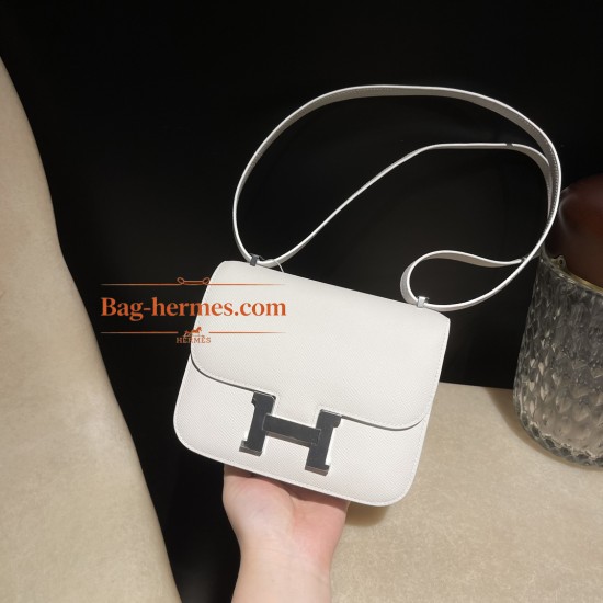 01/White (Blanc)  ホワイト コンスタンスミニ Constance 19cm ヴォーエプソン Epsom