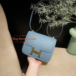 75/Blue Jean  ブルージーン ゴールド金具 コンスタンスミニ Constance 19cm ヴォーエプソン Epsom