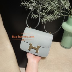 8U/Blue Glacier  ブルーグラシエ ゴールド金具 コンスタンスミニ Constance 19cm ヴォーエプソン Epsom