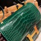 エルメス コンスタンスヴェルソ 24cm  Shiny Alligator Crocodile  トフィ 67 /Vert Fonce ゴールド金具  constance24-005 全手縫い