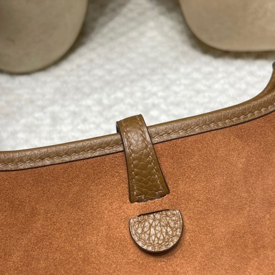 18/Étoupe Grey (Étoupe)  エトゥープ スエード エルメスエヴリンアマゾンTPM Mini Evelyn