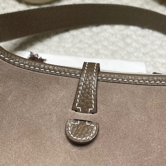 18/Étoupe Grey (Étoupe)  エトゥープ スエード エルメス エヴリンアマゾン TPM Mini Evelyn