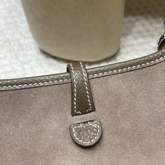 18/Étoupe Grey (Étoupe)  エトゥープ スエード エルメスエヴリンアマゾンTPM Mini Evelyn